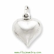 Sterling Silver Puffed Heart Charm