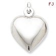 Sterling Silver Puffed Heart Pendant