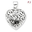 Sterling Silver Puffed Heart Pendant