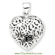 Sterling Silver Puffed Heart Pendant