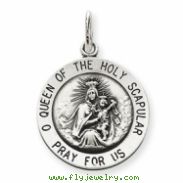 Sterling Silver Queen of the Holy Scapular Medal