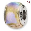 Sterling Silver Rainbow Dichroic Glass Bead