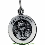 Sterling Silver Rd Holy Communion Pend Medal