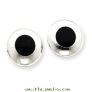 Sterling Silver Reconstructed Stone Circular Earrings