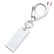 Sterling Silver Rectangular Key Ring