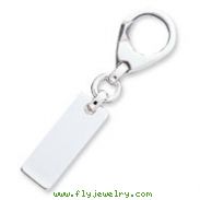 Sterling Silver Rectangular Key Ring