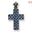 Sterling Silver Red Enameled Cross