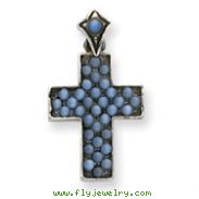 Sterling Silver Red Enameled Cross