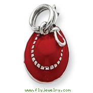 Sterling Silver Red Hat Charm