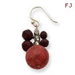 Sterling Silver Red Jasper Earrings