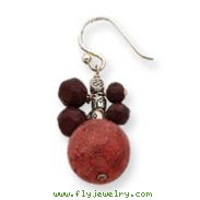 Sterling Silver Red Jasper Earrings