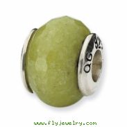 Sterling Silver Reflections Apple Green Quartz Stone Bead