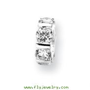 Sterling Silver Reflections Cubic Zirconia Bead