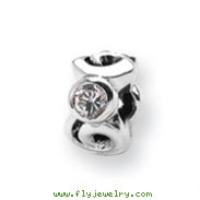 Sterling Silver Reflections Cubic Zirconia Bead