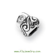 Sterling Silver Reflections Cubic Zirconia Bead