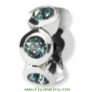 Sterling Silver Reflections December Swavorski Crystal Birthstone Bead