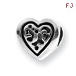 Sterling Silver Reflections Heart Bead