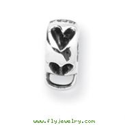 Sterling Silver Reflections Heart With Loop For Click-on Bead