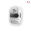 Sterling Silver Reflections Hinged CZ Clip Bead