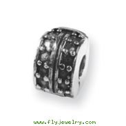 Sterling Silver Reflections Hinged Dotted Clip Bead