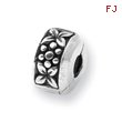 Sterling Silver Reflections Hinged Floral Clip Bead