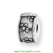 Sterling Silver Reflections Hinged Floral Clip Bead