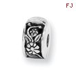 Sterling Silver Reflections Hinged Floral Clip Bead