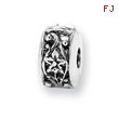 Sterling Silver Reflections Hinged Floral Clip Bead