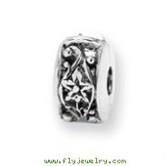 Sterling Silver Reflections Hinged Floral Clip Bead