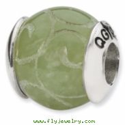 Sterling Silver Reflections JadeStone Bead