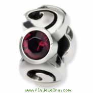 Sterling Silver Reflections January Swavorski Crystal Birthstone Bead