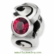 Sterling Silver Reflections July Swavorski Crystal Birthstone Bead