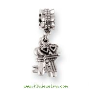 Sterling Silver Reflections Keys Dangle Bead