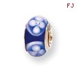 Sterling Silver Reflections Kids Blue Murano Glass Bead