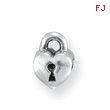 Sterling Silver Reflections Kids Heart Lock Bead