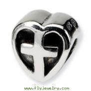 Sterling Silver Reflections Kids Heart w/Cross Bead