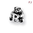 Sterling Silver Reflections Kids Letter B Bead