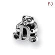 Sterling Silver Reflections Kids Letter D Bead