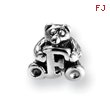 Sterling Silver Reflections Kids Letter F Bead