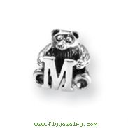 Sterling Silver Reflections Kids Letter M Bead