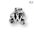 Sterling Silver Reflections Kids Letter W Bead