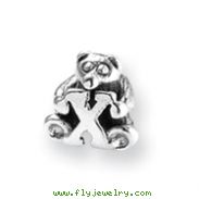 Sterling Silver Reflections Kids Letter X Bead