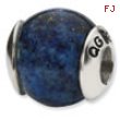 Sterling Silver Reflections Lapis Stone Bead