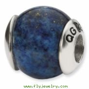 Sterling Silver Reflections Lapis Stone Bead