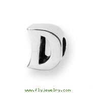 Sterling Silver Reflections Letter D Bead