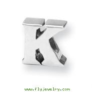 Sterling Silver Reflections Letter K Bead