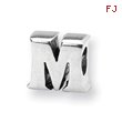 Sterling Silver Reflections Letter M Bead