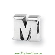 Sterling Silver Reflections Letter M Bead