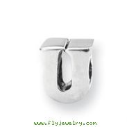 Sterling Silver Reflections Letter U Bead