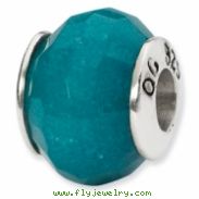Sterling Silver Reflections Light Blue Quartz Stone Bead